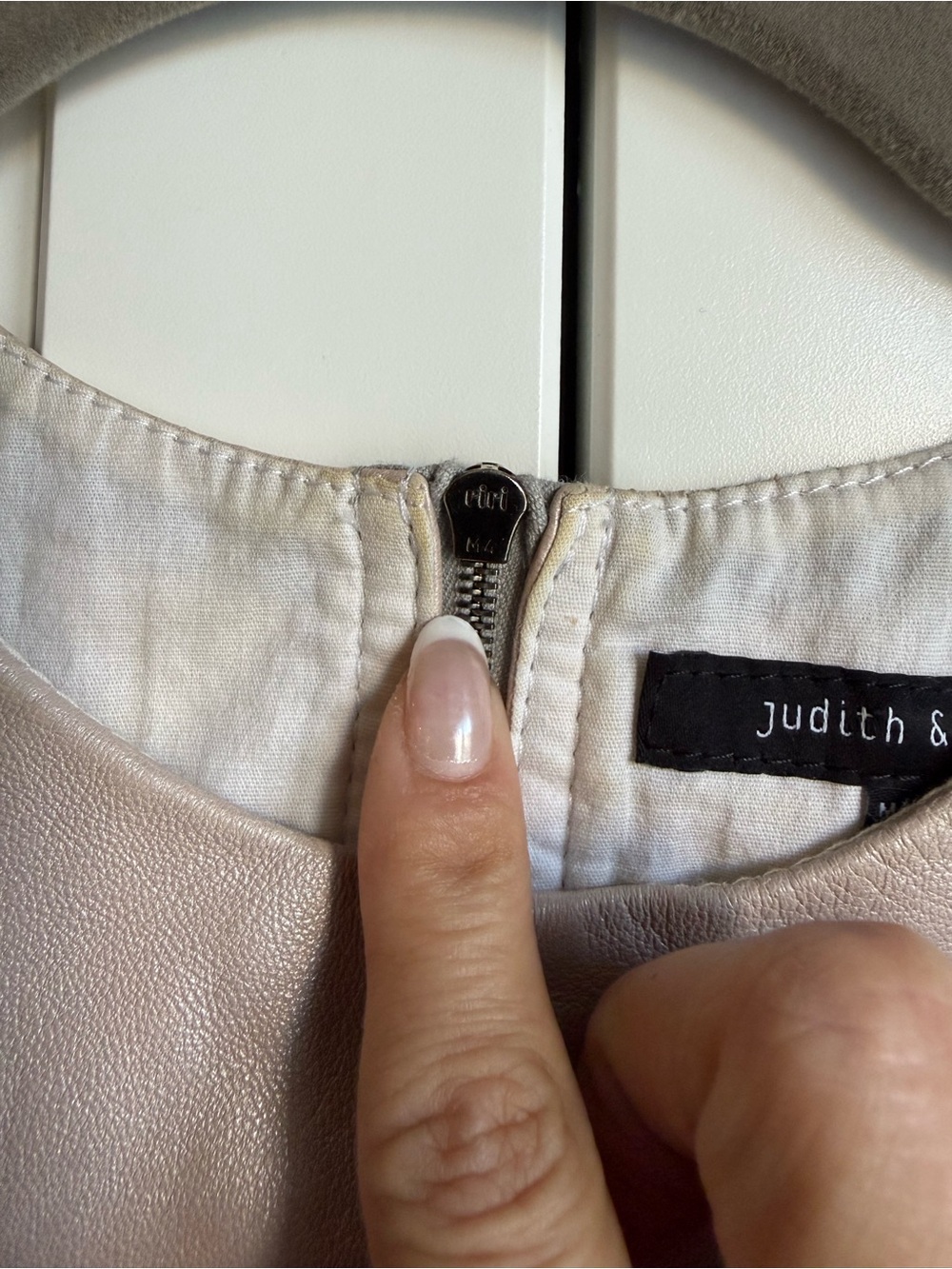 Judith & Charles Lambskin Leather Sleeveless Top | 4 - Picture 10 of 11